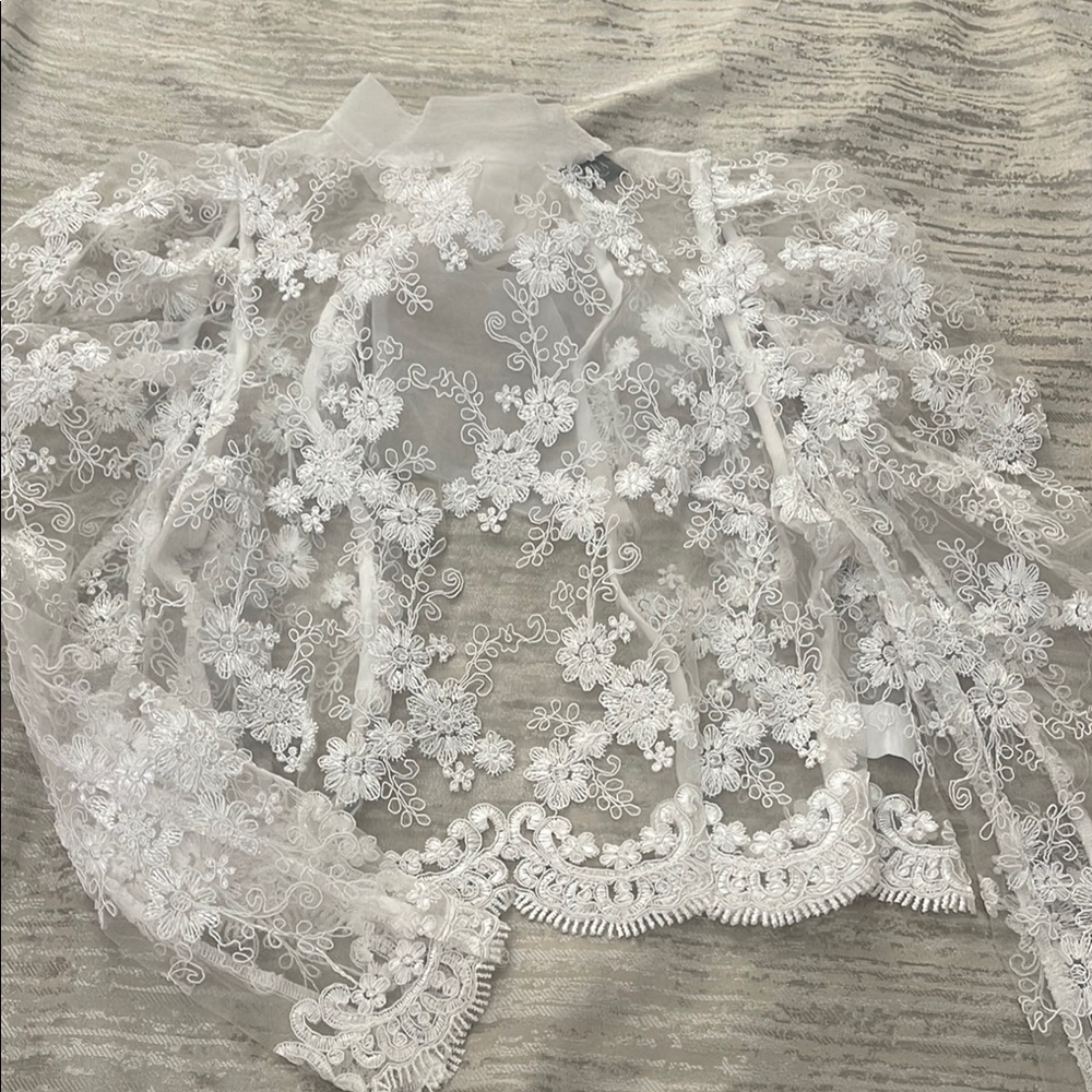 Elegant White Lace Blouse